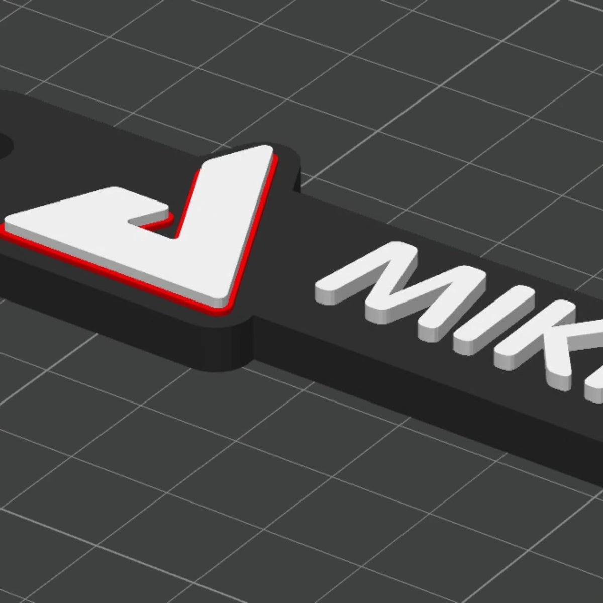 Black name tag 3D render